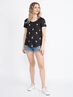 Women's Palm Tree Scoop Neck Tee