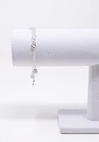 Silver Starburst Charm Anklet