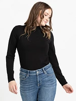 Women's Long Sleeve Mock Neck Tee