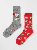 Men's Snoopy Christmas Sock