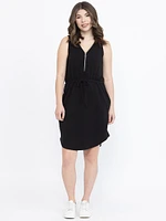 Women's Half Zip Tank Dress