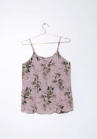 Women's Floral Lace Up Tank