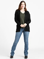 Women's Ribbed Boucle Cardigan