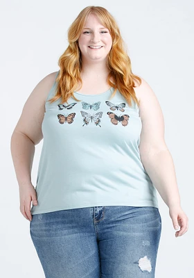 Women's Butterfly Keyhole Tank