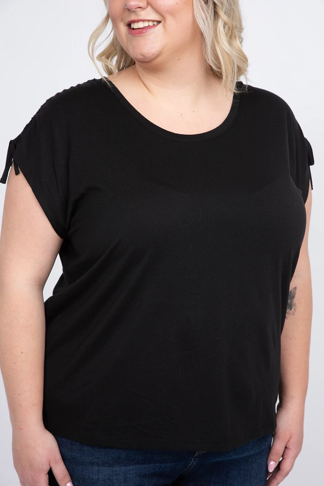 Women's Cap Sleeve Tee with Ties