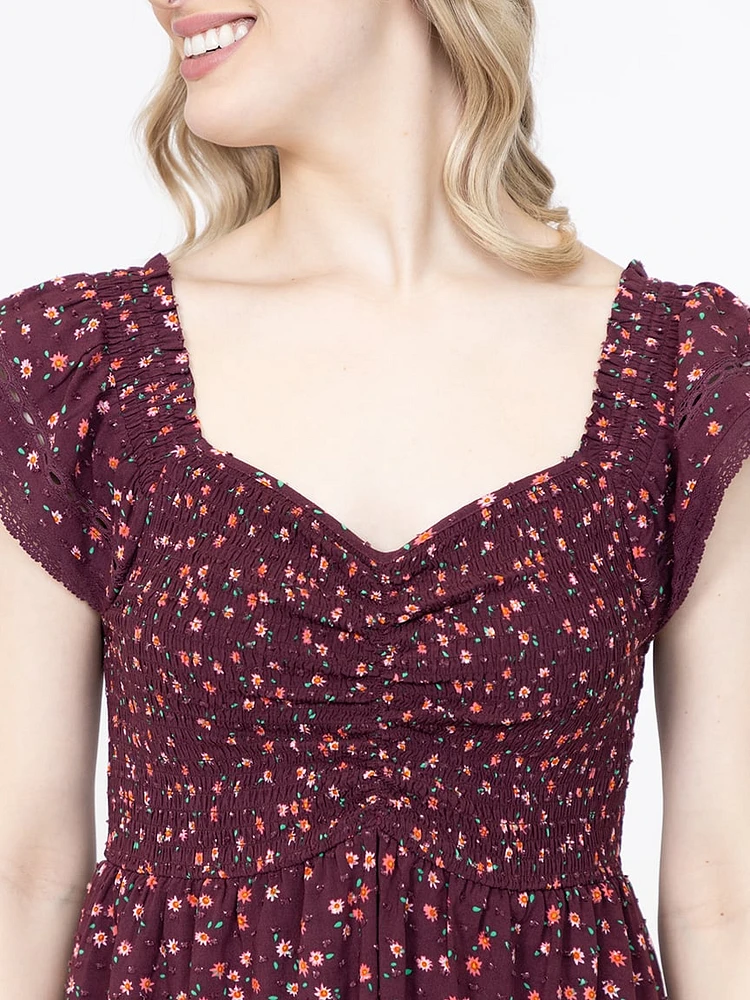 Women's Flutter Sleeve Dress