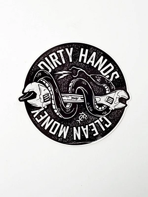 Dirty Hands Clean Money Wrench Sticker