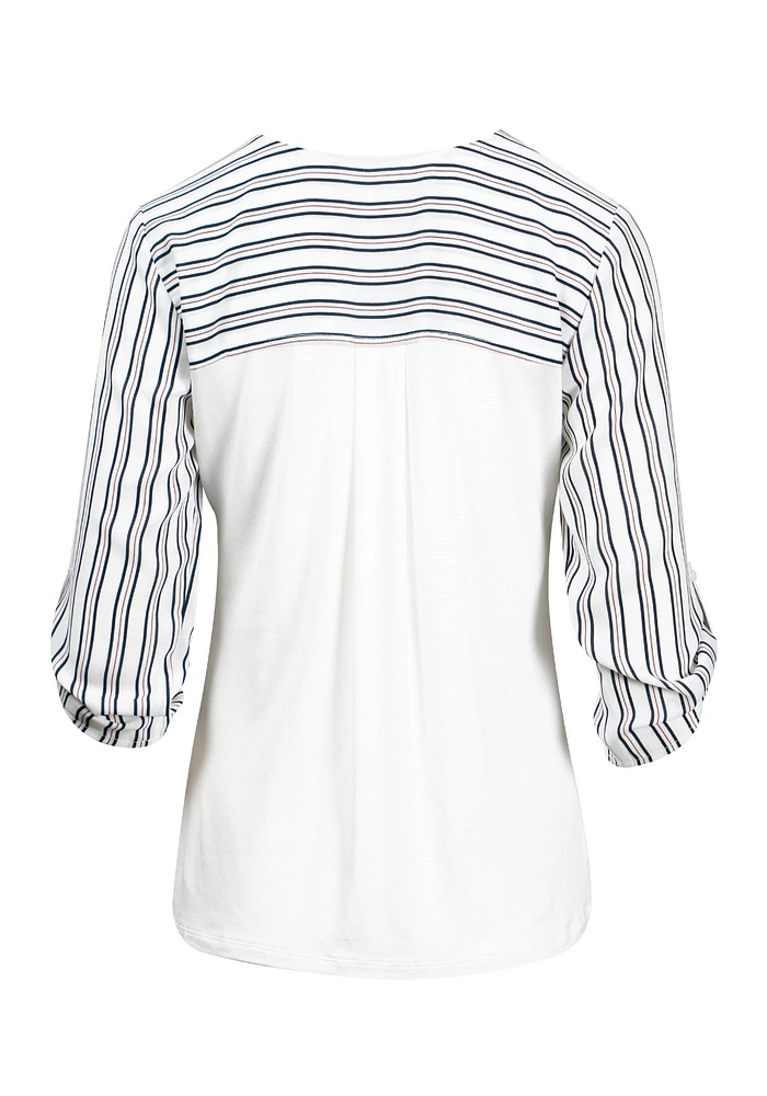 Women's Stripe Cross Front Top