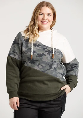 Women's Camo Colour Block Hoodie