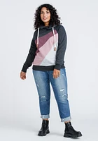 Women's Colour Block Popover Hoodie