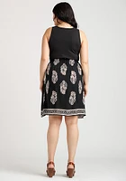 Women's Border Print Tank Dress