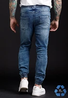 Men's Knit Denim Moto Jogger