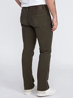 Men's Olive Slim Straight Jeans