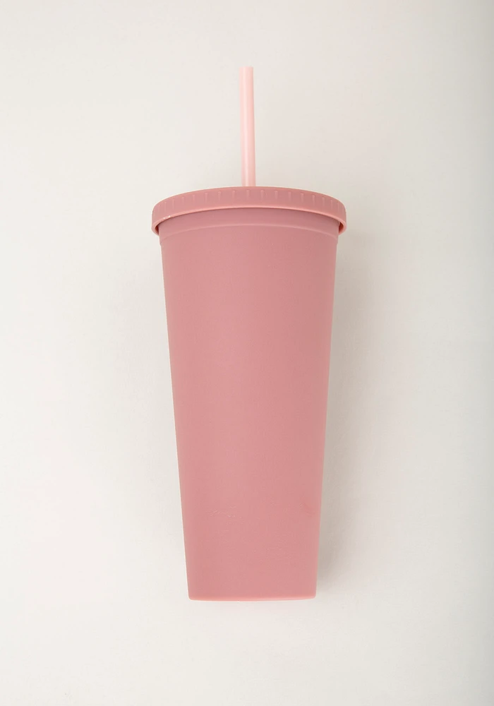 Mauve Rubber Coated Tumbler