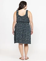 Women's Ditsy Peasant Dress
