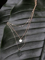 Women's Filagree and Disc Gold Necklace