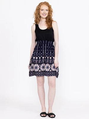 Women's Border Print Tank Dress