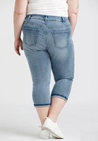 Women's Plus 2 Tone Stitch Cuffed Jean C