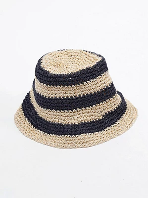 Women's Straw Bucket Hat