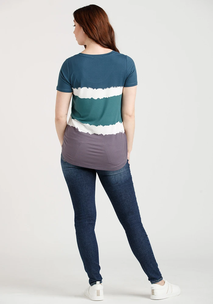 Women's Soft Colourblock  Scoop Neck Tee