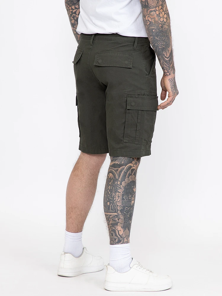 Men's Washed Olive Cargo Short