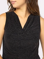 Women's Shimmer Cowl Neck Tank