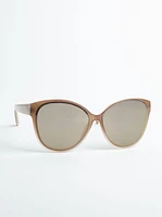 Women's Tan Smoke Wayfarer Sunglasses