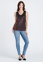 Women's Sequin Front Tank