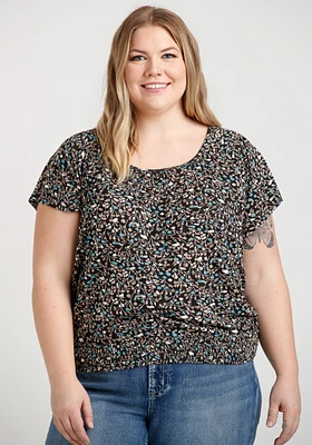 Women's Floral Peasant Top