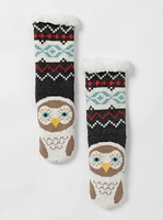 Women's Nordic Owl Slipper Sock