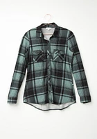 Women's Brushed Knit Plaid Shirt