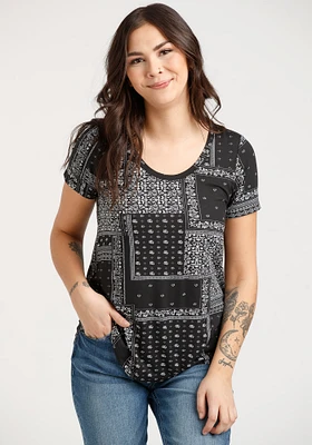 Women's Bandana Scoop Neck Tee