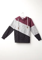 Women's Angled Colour Block Hoodie