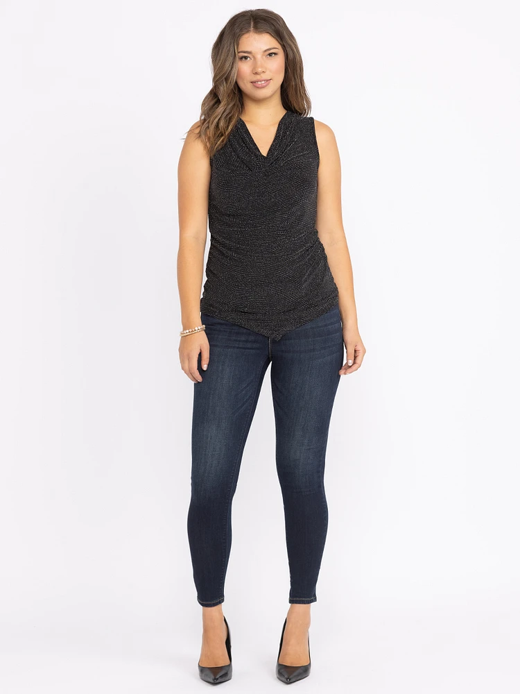 Women's Shimmer Cowl Neck Tank