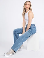 Women's High Rise 90's Loose Cargo Jeans