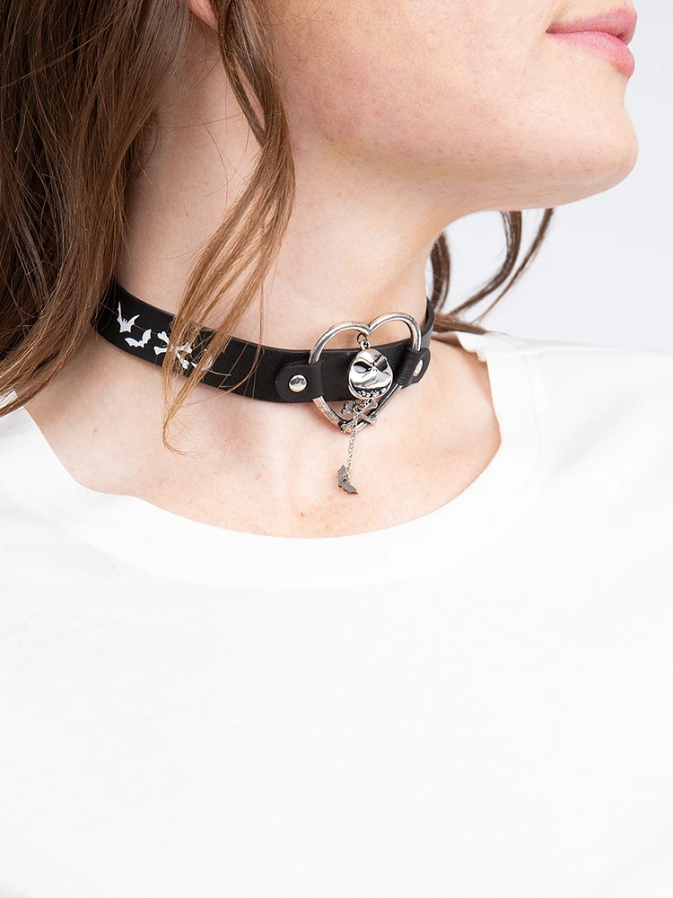 Nightmare Bats and Bones Choker