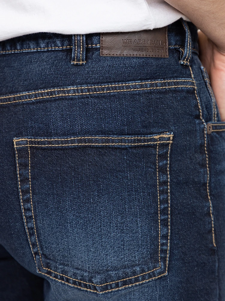 Men's Loose Medium Dark Jeans