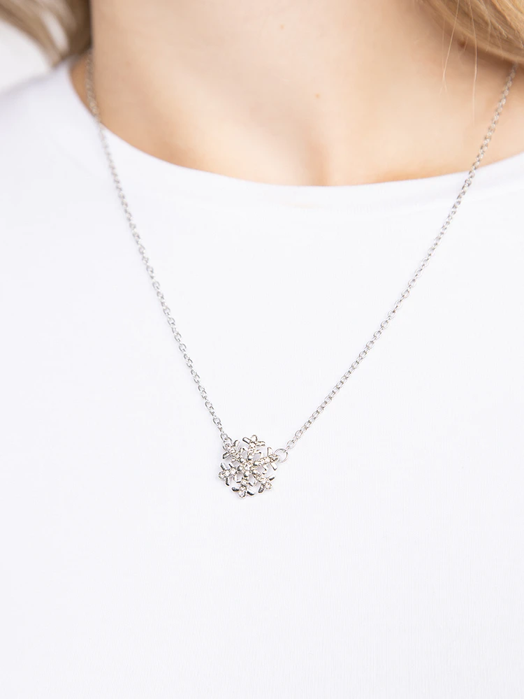 Women's Snowflake Pendant Necklace