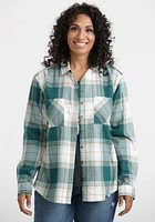 Women's Boyfriend Flannel Plaid Shirt