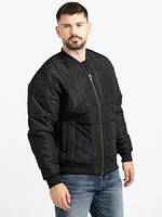 Men's Quilted Bomber Jacket