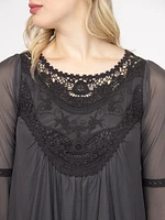 Women's Mesh Bell Sleeve Top