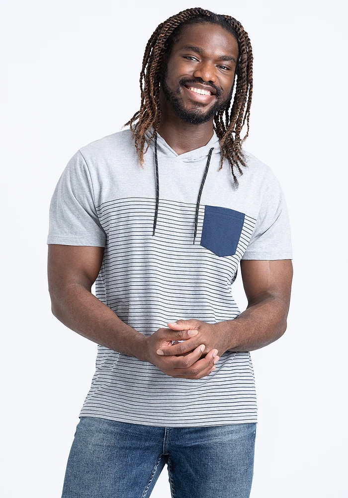 Men's Everyday Hooded Stripe Tee