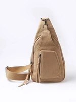 Women's Faux Suede Sling Bag