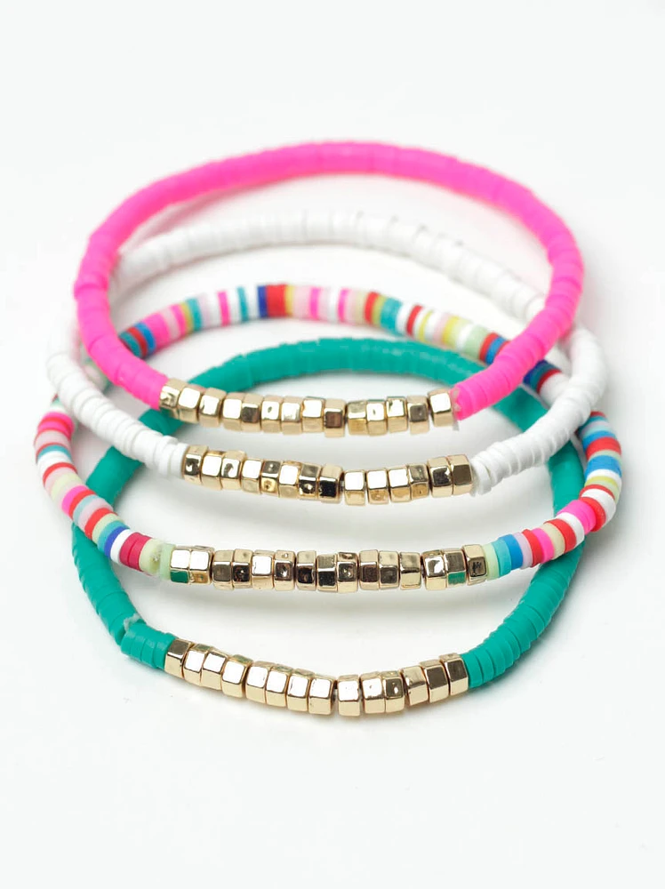 Women's Bright Mini Stretch Bracelets