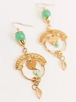 Women's Stone & Shell Earrings
