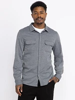 Men's Twill Knit Flannel Shirt