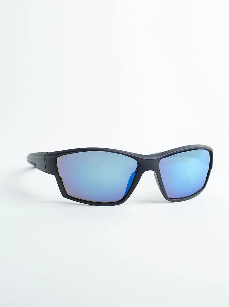 Men's Matte Black Sport Sunglasses