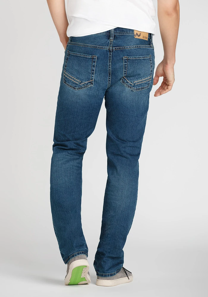 Men's Mid Wash Slim Straight Jeans