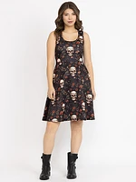 Women's Skull Skater Dress