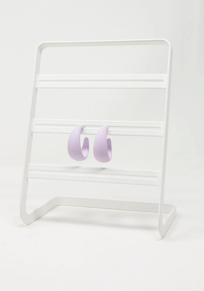 Women's Matte Lilac Hoops